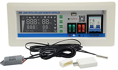 Feuchtigkeitsregler Digitaler Temperaturregler Automatischer Inkubatorregler Digitaler Thermostat Temperatur- und Feuchtigkeitssensor Labor 110V-240V / 1000W