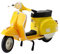 F Fityle Scooter Elettrico in Scala 1:18 ;18 Modellino di Motocicletta per Ragazzi e Ragazze, Giallo