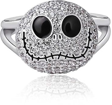 Disney The Nightmare Before Christmas Damen-Ring Sterling-Silber 925 Zirkonia Jack Skellington Ring – The Nightmare Before Christmas Jewelry, Sterling-Silber, Zirkonia, Sterling Silber, Zirkonia