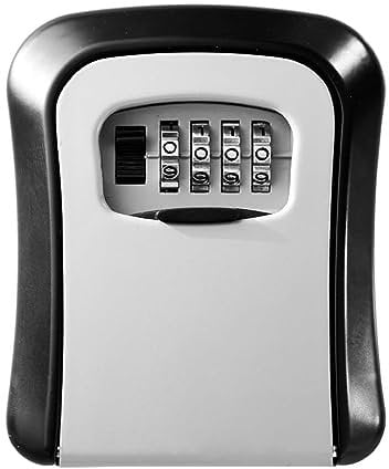 Westspark 4 Digit Key Safe Wall Mounted Lock Box Outdoor High Security Code Lock Storage Grey