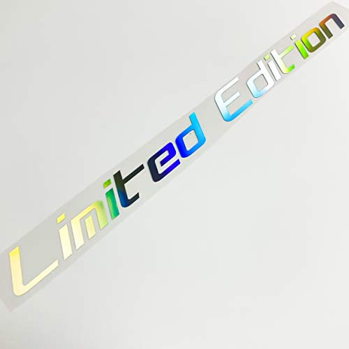 Auto Aufkleber Limited Edition Frontscheibenaufkleber in extrem auffälligen Hologramm Oilslick Folien perfekt auch für Heckscheibe oder Karosserie (151 Limited Edition 30cm, Holo Oilslick Silber)