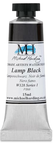 Michael Harding Professional Watercolors - 15ml Tubes (Lamp Black)