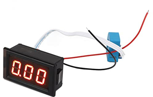 Mini Amperometro Digitale Misuratore di Corrente Amp Pannello Display a LED Amperometro con Sensore Hall LED Display Digitale 50A Misuratore di Corrente Ad Alta Precisione