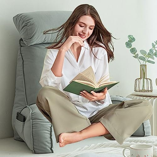 AMZZHAO Large Reading Pillow Detachable,Reading Pillows For Bed Backrest,Back Support Cushion,Removable Neck Support Cushion,Washable Pillowcase,for Watching TV/Gaming Bolster