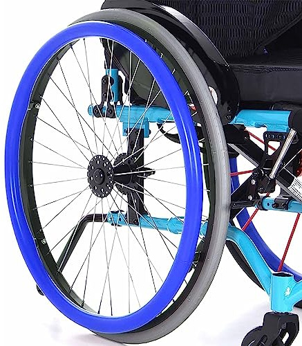 Homnova Cubiertas De Aro para Silla De Ruedas, Aro De Empuje para Silla De Ruedas De Silicona De 24 Pulgadas, Cubiertas De Aro Antideslizantes Resistentes Al Desgaste,002,24in