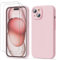 GOODVISH 3 in 1 Designed for iPhone 15 Case Premium Silicone 6.1 (2023)| Upgraded Camera Protection, 2 Pack Screen Protector, Shockproof Anti-Scratch Gel Rubber Slim Phone Case Cover, Sand Pink
