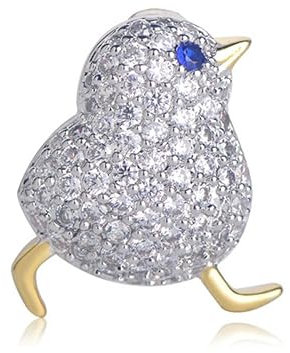 Zircon complet de luxe Trois oiseaux Broche Or Couleur Petits costumes Robe Chapeau Collier Broche en cuivre Épingles Echarpe Écharpe Animalière Boucle Cadeau