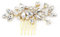 Braut Hochzeit Haarkamm Kristall Haarschmuck, Braut Haarkämme Silber Braut Haarteile Kristall Kopfschmuck Hochzeit Haarschmuck für Frauen und Mädchen (Gold)