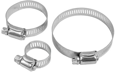 Dekton 15pc Hose Clip Set – Durable Stainless Steel, Adjustable Clamps for Secure Hose Connections, Ideal for Automotive, Plumbing| Durable Metal Clips| Screw Adjustment| Corrosion-Resistant