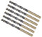 METALLIXITY Brocas (5mm) 6pcs, Acero de Alta Velocidad 4341 Vástago Recto 118° Acabado Negro y Dorado para Cobre Aluminio Madera Plástico Metal de Dureza Media