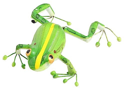 JOINPAYA 2 Stück Figur Wohnkultur Statue Eiserner Frosch Eisen Grün
