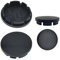 4PCS Cache Moyeu 56mm, Enjoliveurs Centre de Roue Noir Universels pour Voitures, Compatible avec Mercedes, VW, Audi, BMW et Plus, Cache Jante Robuste en ABS et Acier Alliage (OD 56mm ID 53mm)