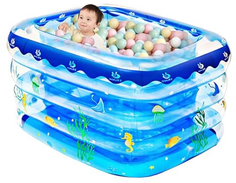 Aufblasbarer Kinderpool – Wasserspielzeug für den Hinterhof, Abflussstopfen für den Außenbereich, langlebiges Konstruktionsdesign | Sommerspaß für Babys, Kleinkinder, Mädchen, Kinder, Hinterho