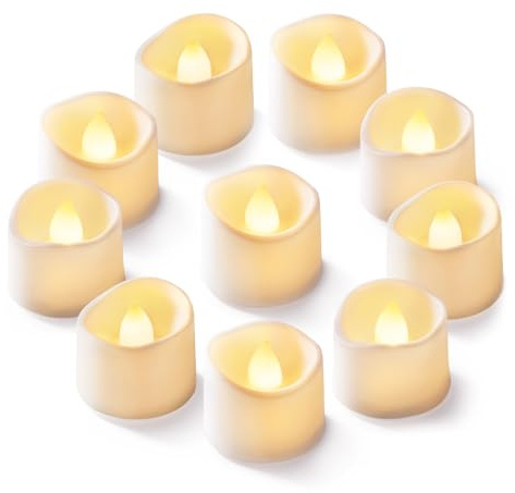 Homemory 24Pcs Flickering Flameless Candle Battery Operated, 200+Hours Fake Electric LED Tea Lights for Votive, Centerpiece Table Decorations, Wedding, Aniversary, Halloween, Christmas