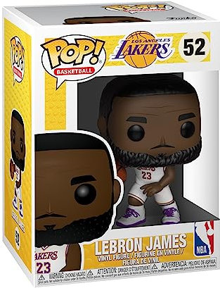 Funko Pop! NBA: Lakers - Lebron LeBron James - (White Uniform) - Vinyl-Sammelfigur - Geschenkidee - Offizielle Handelswaren - Spielzeug Für Kinder und Erwachsene - Sports Fans