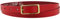 Ledergürtel echt Leder Damengürtel GOLD Schnalle 2 cm breit Hüftgürtel Jeansgürtel Damen Gürtel Casual Jeans schmal business | Vascavi | Made in Germany (95 cm Gesamtlänge 110 cm, Rot)