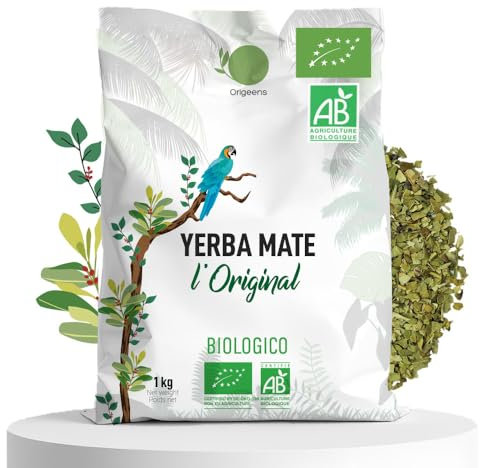 YERBA MATE ECOLOGICA 1Kg - L´Original | Mate Ecológico No Torrefacto, Sin tallos y sin Polvo | Bebida Energética y Detox