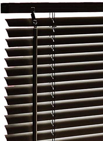 PVC Venetian Blind Blinds Easy Fit Curtains Trimmable Fittings Windows Treatment Shutters Twist Open Close Pay only 1 Flat shipping £3.99 for multiple buying (Black, 60 W x 213 L)
