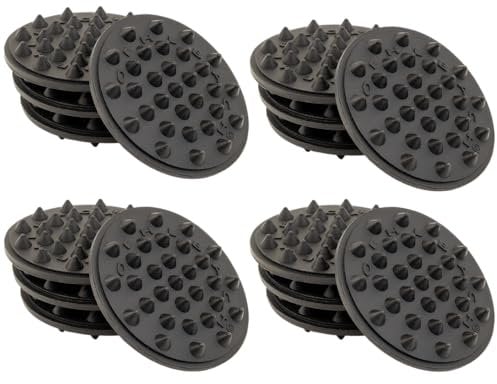 OEHLBACH Shock Absorber - Amortiguadores de Vibraciones para subwoofers, Altavoces, amplificadores y Tocadiscos - Protección contra Vibraciones, pies de Altavoz, Juego de 16 Unidades, Color Negro