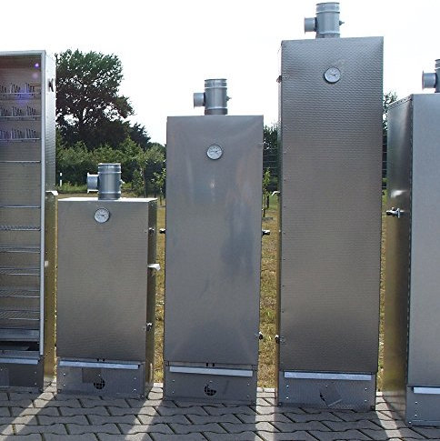 Doppelwandig isolierter Räucherofen mit Rohranschluss 1.4016 Cr-Edelstahl 85x39x33cm