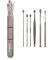 Hisopo de algodón lavable - Capeebara - Limpiadores de oídos reutilizables - Acero inoxidable - (Kit de 6) (Acero Inoxidable)