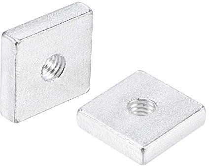 Sourcingmap, dadi quadrati, M6 x 20 x 5 mm, zincati, kit di 10 pezzi