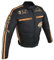 Motorradjacke Herren Textil mit Protektoren, Wasserabweisender, Winddicht, Biker Custom, Touring, Quad, Sport und Freizeit Jacke Gr. S bis 5XL (Schwarz Orange, 5XL)