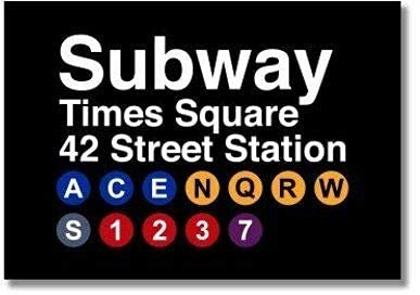 BIGYAK EpochSign Subway Station Schild Times Square New York Metall U-Bahnschild 20,3 x 30,5 cm