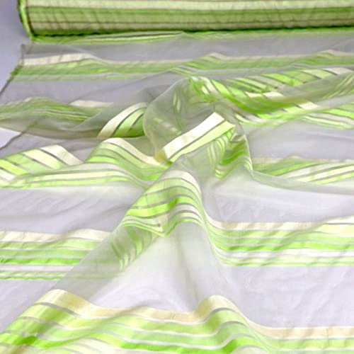 TOLKO 1m Organza Stoff als Dekostoff Meterware | Hauch Zart, Fein Durchsichtig zum Nähen Dekorieren Basteln | 145cm breit leichte Glanz Stoffe Gardine Vorhänge Tischdecken Deko Schals