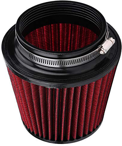 Modifica universale per auto Ingresso aria di aspirazione ad alto flusso Filtro 100mm Universale Auto Modifica Alto Flusso Ingresso Presa Aria Cono Rotondo Filtro Aria Pulitore