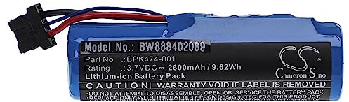 vhbw Batería reemplaza Verifone BPK474-001-03-B, BPK474-001 para escáner códigos de Barra, TPV (2600 mAh, 3,7 V, Li-Ion)