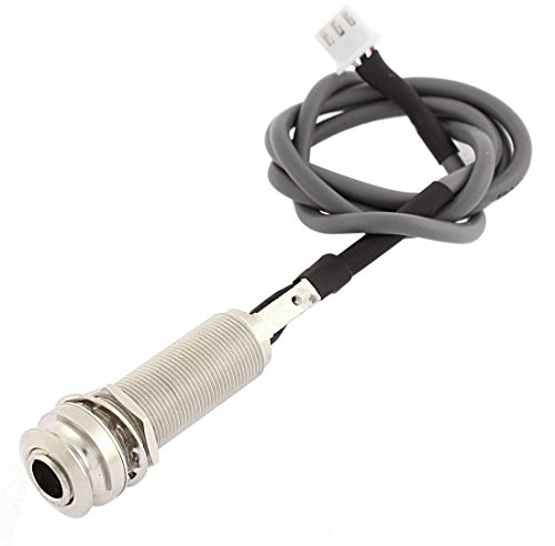 Ruilogod Gurt-Endpin 6.35mm Jack-Buchse 3 Pole-Stecker für Gitarrenabholung