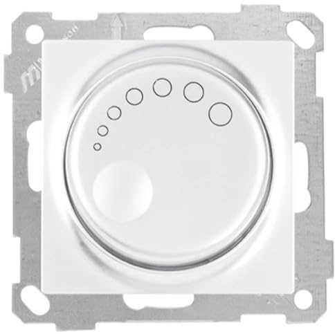Mutlusan Candela 1000W Dimmer/Halogendimmer/Drehdimmer · Einbau/Unterputz/Up/Wandeinbau · Weiß