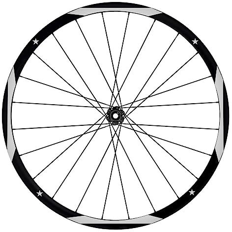 Komplettes Aufkleber-Set für Felgen 26 Zoll – 27,5 Zoll – 28 / 29 Zoll – Fahrrad MTB Bike Sticker Qualität wählen Farbe MTB013 (26 Zoll, 090 Silber)