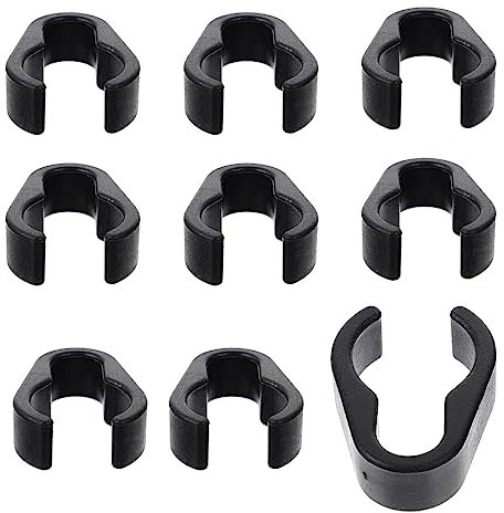 GANAZONO 10Pcs Plastic Microphone Clip Cable Holders for Mic Stand Wire Management Durable Mic Cable Organizer Clips for Home Stage and Recording Use