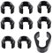 GANAZONO 10pcs Black Plastic Microphone Clip with Stand, Flexible Cable Clip, Boom Pole Organizer
