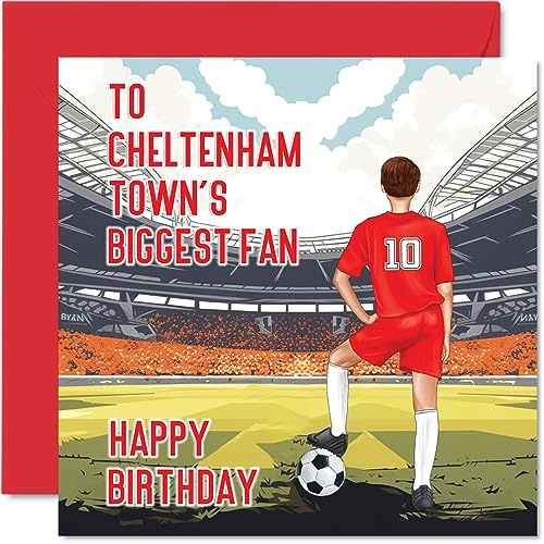 Stuff4 Fußball-Geburtstagskarte für Cheltenham-Fans, großer Fan