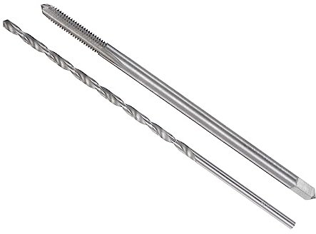 CoCud Gewindebohrer und Bohrer Bit Set M4 x 0.7 Gewinde 150mm Länge Gewindebohrer 4mm Bohrer Metrisch Extra Lang Maschinenschraube Drehbohrer Kit - (für Gewindeschneiden) 1Set