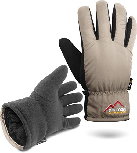 normani Herren Winter Thermo Handschuhe mit Fleece extrem hoher TOG-Wert 9.8 bis -10°C Farbe Beige Größe L/XL