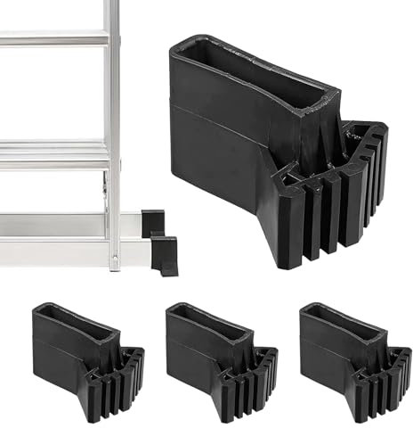 4 Piezas Pies Accesorios para Escalera de Repuesto, Cubierta de Pies Antideslizante Escalera, Pies de Escalera Cubierta de Pies Antideslizante para Escaleras Telescópicas Oficina Casa Accesorios