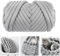 MeYuxg Chunky Yarn Grau, 25M Chunky Wolle Superweicher Waschbarer, Stricken & Selbermachen Armstricken Wolle für Dicke Wolle zum Stricken, Handstrickgarn, Grobstrick (500g)