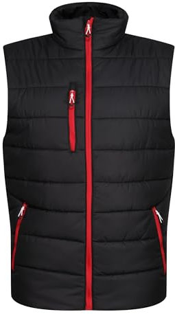Regatta Professional Mens Navigate Thermal Gilet Body Warmer, Black/Classic Red, L EU