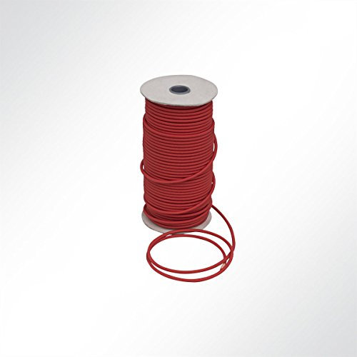 LYSEL Gummiseil Planenseil Expanderseil, (D) 8mm in Rot (1 m)