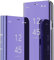 SIYOPINPFY Kompatibel mit Samsung Galaxy Note 10+ Plus Hülle Clear View, Makeup Spiegel Handyhülle Klappbar Flip Ständer stoßfest Ganzkörper Schutzhülle für Samsung Note 10+ Plus, Mirror Lila