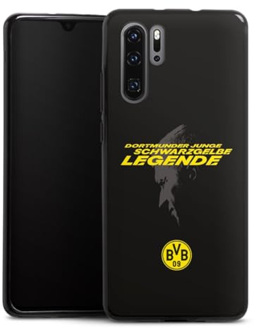 Silikon Hülle kompatibel mit Huawei P30 Pro Case schwarz Handyhülle Marco Reus Borussia Dortmund BVB