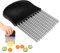 Tagliatrice Patate, 13,7x9,2cm Coltello Ondulato per Verdure in Acciaio Inox Taglierina per Patatine Fritte Taglia Patate Ondulate per Patate Cetrioli Carote Patatine Verdura Frutta (Nero)