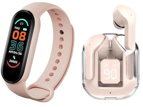 EKO ! Pack Sport – Bracelet Connecté Life avec Suivi Santé et Écouteurs Bluetooth TWS Imagine – Compatible iOS/Android, Bluetooth 5.3, IP67 (Rose)