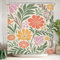 Newsely Duschvorhang mit bunten Matisse-Blumen, 152,4 x 183,9 cm, abstraktes Blumenmuster, Vintage, Boho, Pflanzenblätter, Retro, Badezimmer-Set, modern, groovig, wasserdicht, Baddekoration, Zubehör,