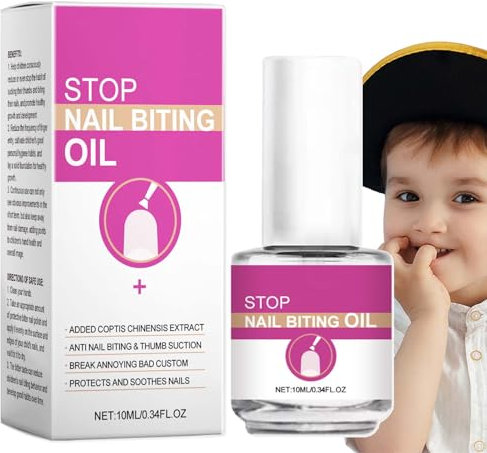 Stop Biting Your Nails with Anti Nail Biting Nail Polish - Clear Stop Nail Repair Varnish - Easy Application for Nail Biting Prevention - Fast Treatment for Adults & Children
