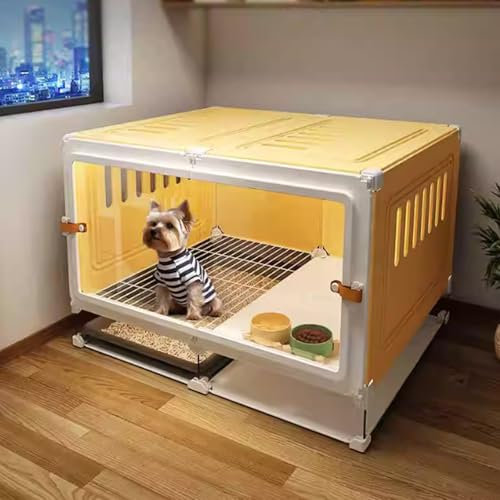 Jaula for perros,Jaula for perros transpirable y cómoda,Mueble estilo jaula for perros,Con bandeja extraíble + colchoneta for perros + bebedero,fácil de limpiar,adecuada for perros pequeños